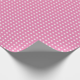 Papier Cadeau Papier à enveloppement rose avec petits Pois