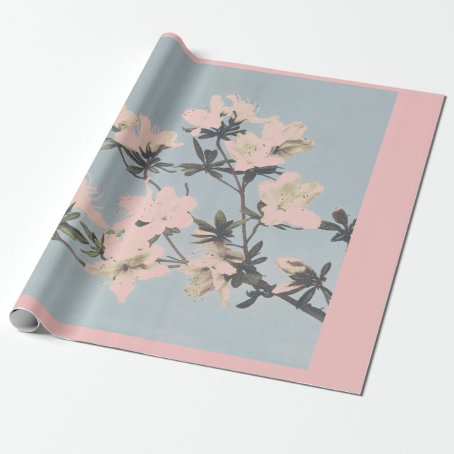 Papier Cadeau Papier à enveloppement ROSE CHERRY BLOSSOM (Déroulé)