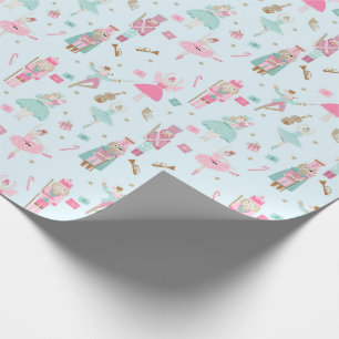 Papier Cadeau Papier à enveloppement rose pastel Nutcracker Ball