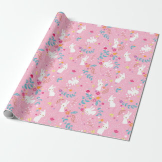 Papier Cadeau Papier à enveloppement rose pour les lapins de pri