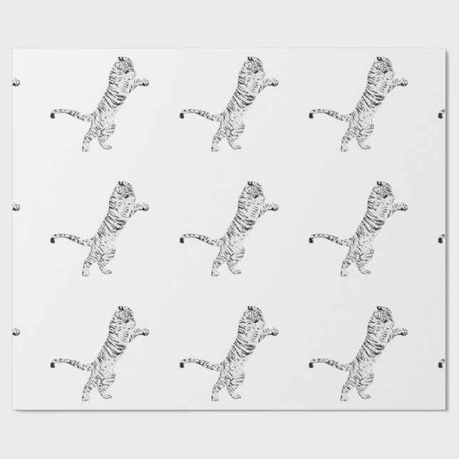 Papier Cadeau Papier à enveloppement TIGER (Plat)