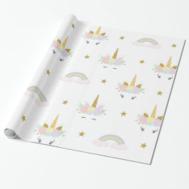 Papier Cadeau Papier à enveloppement Unicorne mignonne