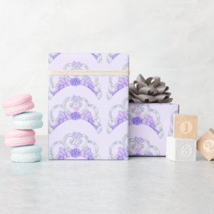 Papier Cadeau Papier à enveloppement violet et argenté