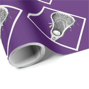 Papier Cadeau Papier à enveloppement violet pour sport de crosse