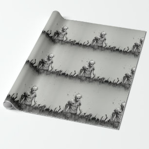 Papier Cadeau Papier à enveloppement zombiéfié