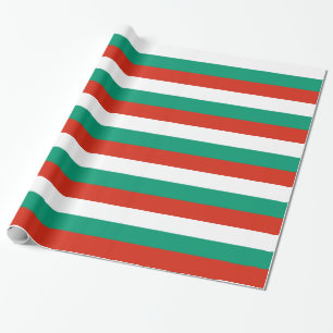 Papier Cadeau Papier à envelopper avec Drapeau de Bulgarie