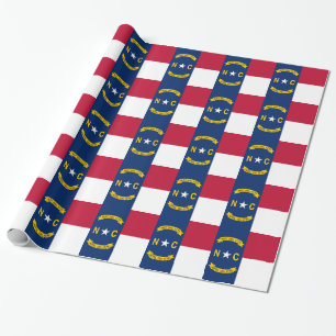 Papier Cadeau Papier à envelopper avec Drapeau de Caroline du No