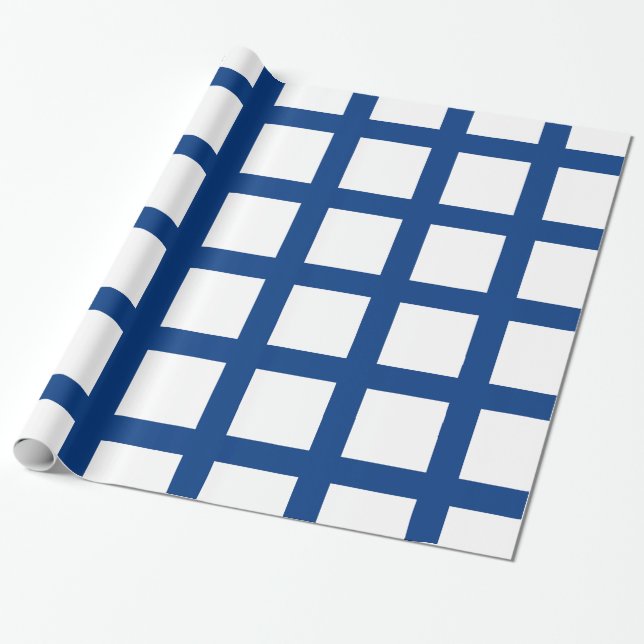 Papier Cadeau Papier à envelopper avec Drapeau de Finlande (Déroulé)