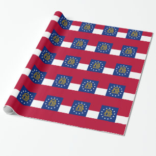Papier Cadeau Papier à envelopper avec Drapeau de Géorgie