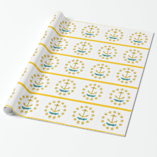 Papier Cadeau Papier à envelopper avec drapeau de Rhode Island