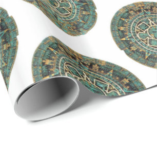 Papier Cadeau Papier à envelopper brillant, aztèque