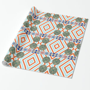 Papier Cadeau Papier à envelopper brillant, Bande aztèque