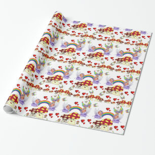 Papier Cadeau Papier à envelopper brillant, Champignons papillon