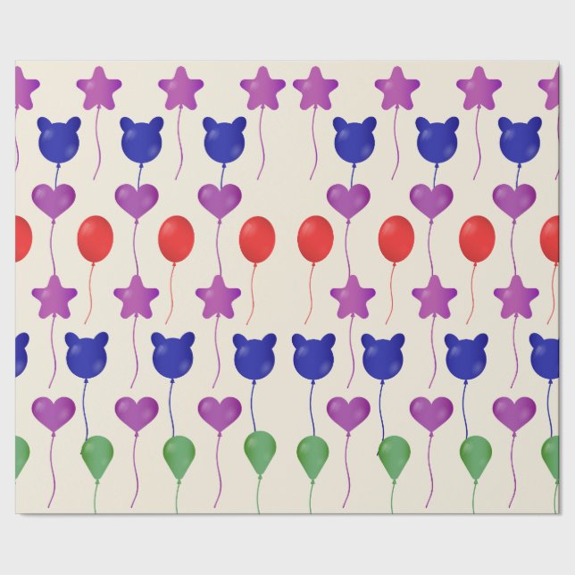 Papier Cadeau Papier à envelopper cadeau ensemble à ballon Impre (Couture)