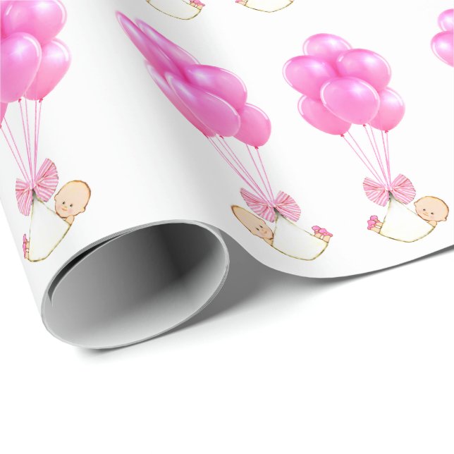 Papier Cadeau Papier à envelopper cadeau Twin Baby Girls (Coin rond)