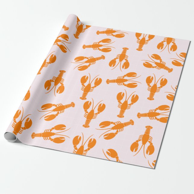 Papier Cadeau Papier à envelopper de homard (Déroulé)