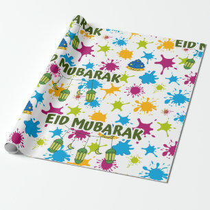 Papier Cadeau Papier à envelopper de l'Aïd Moubarak