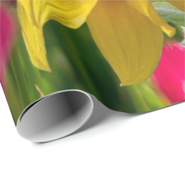 Papier Cadeau Papier à envelopper Fleurs de soleil (Coin rond)