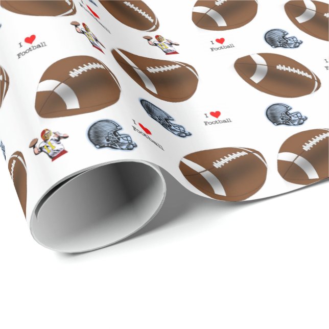 Papier Cadeau Papier à envelopper Football (Coin rond)