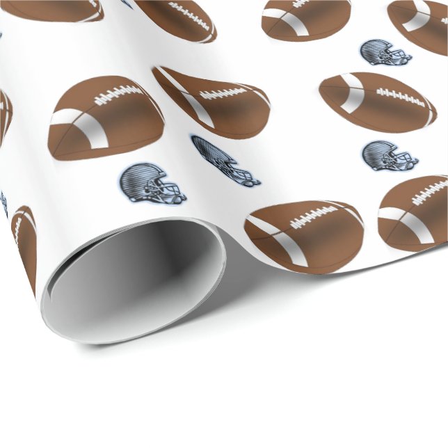Papier Cadeau Papier à envelopper Football (Coin rond)