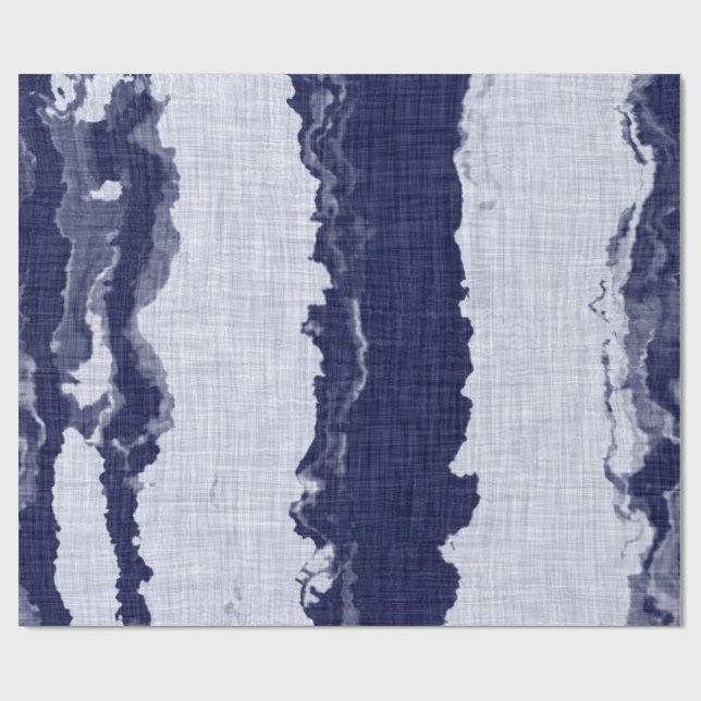 Papier Cadeau Papier à envelopper INDIGO BLEU JAPONAIS DESIGN LI (Plat)