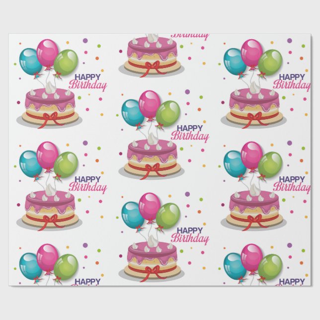 Papier Cadeau Papier à envelopper - Joyeux papier à envelopper d (Plat)
