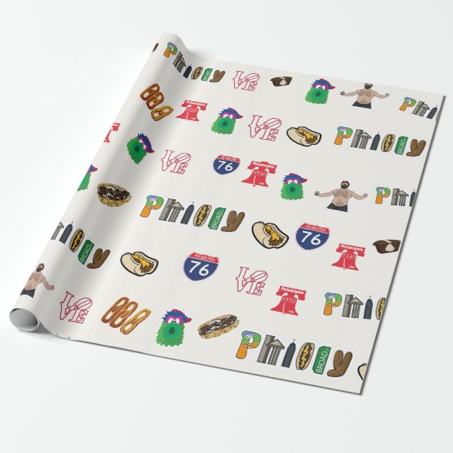Papier Cadeau Papier à envelopper-Philadelphie (Déroulé)