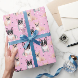 Papier Cadeau Papier à envelopper pour chien de taureau français