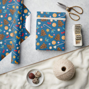 Papier Cadeau Papier à envelopper pour la nouvelle année.