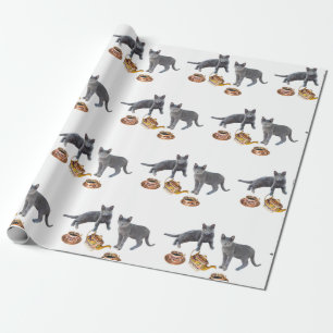 Papier Cadeau Papier à envelopper pour le thé des chats