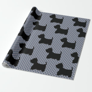 Papier Cadeau Papier à envelopper - Scottie Dog Tartan