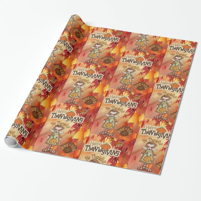 Papier Cadeau Papier à envelopper Thanksgiving (Déroulé)