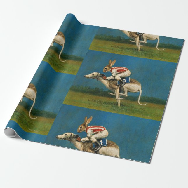 Papier Cadeau Papier à envelopper Whippet Racer (Déroulé)