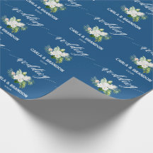 Papier à Mariage floral bleu