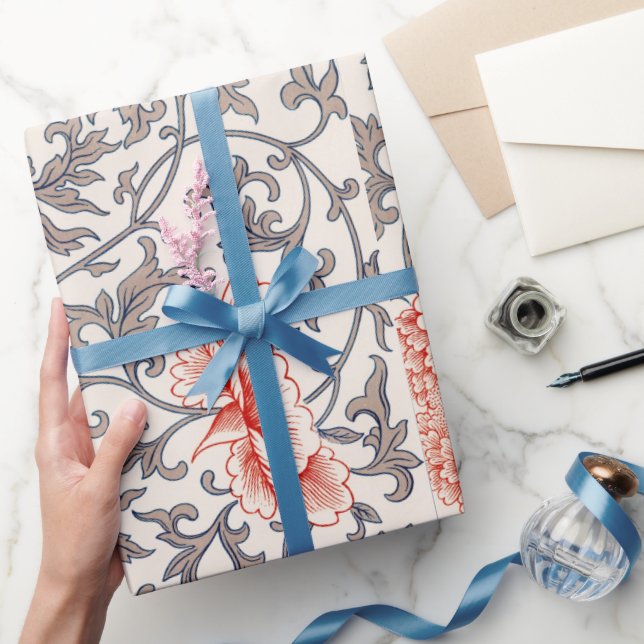 Papier Cadeau Papier à motif chinois floral (Cadeaux)