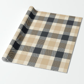 Papier Cadeau Papier à Motif plaqué neutre Brown Tartan