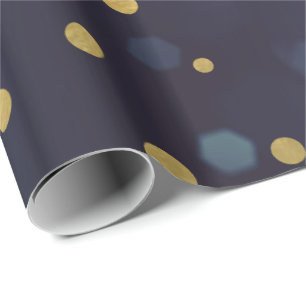 Papier Cadeau Papier à Motif Pois à huile d'or violet