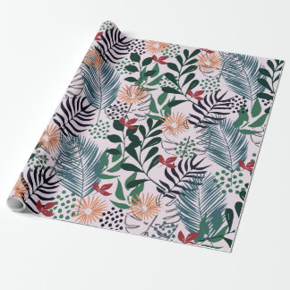 Papier Cadeau Papier à Motif tropical floral