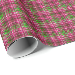 Papier Cadeau PAPIER À PAPIER Pink-Neon-Brown-Coll-PLAID-01-GIFT