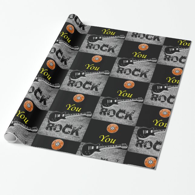 Papier Cadeau Papier à papier Rock Music (Déroulé)