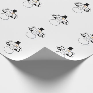 Papier Cadeau Papier à papier Snowman Papier d'enveloppement de 
