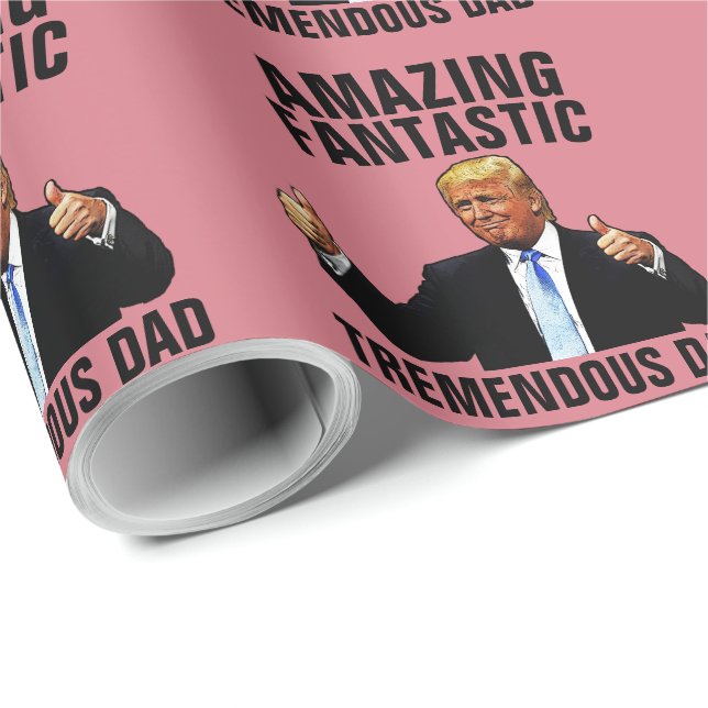 PAPIER CADEAU PAPIER À REPASSER BEAUCOUP DAD DONALD TRUMP (Coin rond)