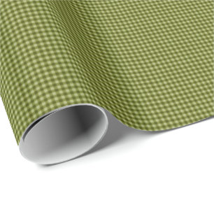 Papier Cadeau PAPIER À REPASSER En vichy-CADEAU vert olive