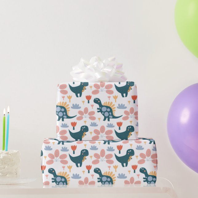 Papier Cadeau Papier Anniversaire de enfant Dinosaure Cute (Cadeaux de fête)