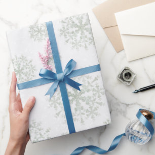 Papier Cadeau Papier blanc à enveloppement des faches de neige