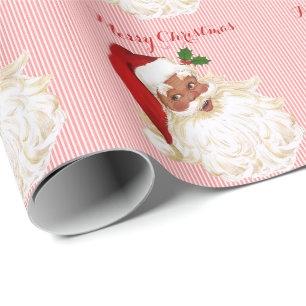 Papier Cadeau Papier blanc rouge noir du Père Noël