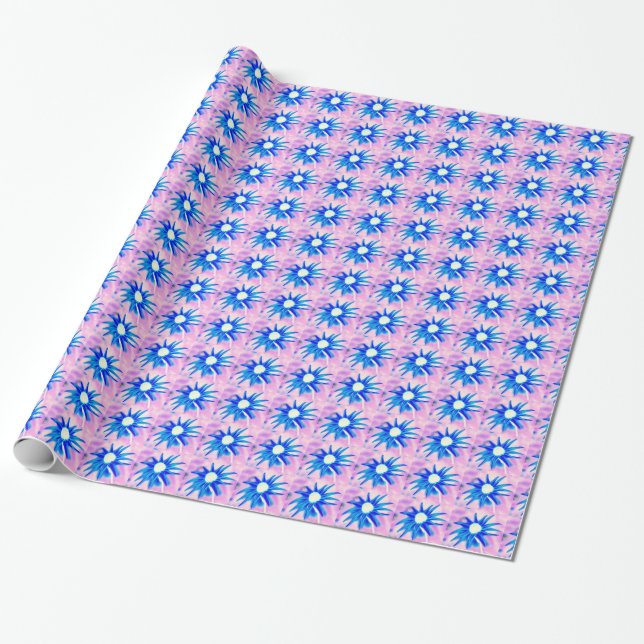 Papier Cadeau papier bleu (Déroulé)