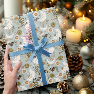 Papier Cadeau Papier Boho Chic Emballage personnalisé aux tons t