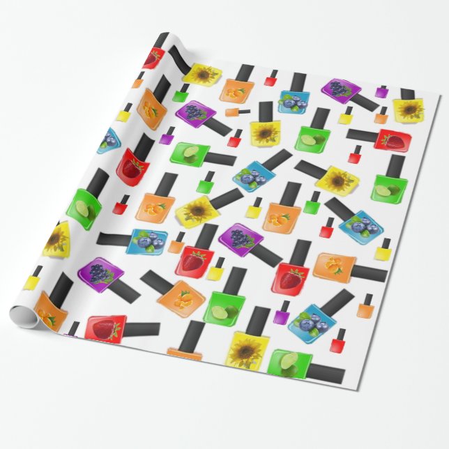 Papier Cadeau Papier brillant à envelopper, Couleurs polonaises  (Déroulé)