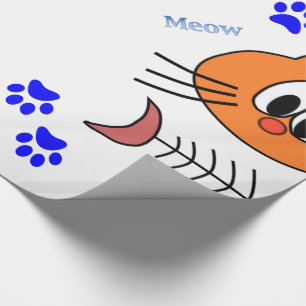 Papier Cadeau Papier brillant à envelopper, os de poisson de cha